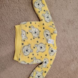 Disney Baby Yellow and Gray Fuzzy Sweater